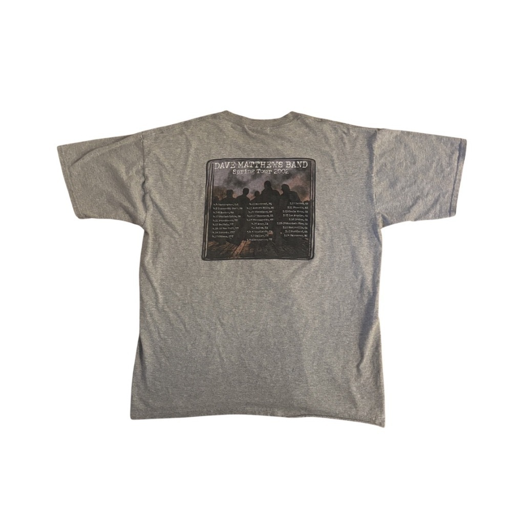 “Dave Matthews Band” Y2K (2002) Gray Graphic T-Shirt